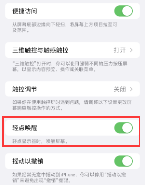 丛台苹果授权维修站分享iPhone轻点无法唤醒怎么办 