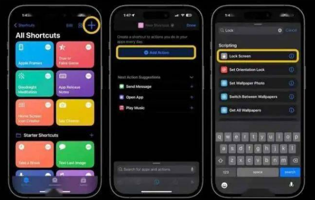 丛台苹果14锁屏维修店分享iPhone14升级iOS16.4后如何创建锁屏快捷方式 